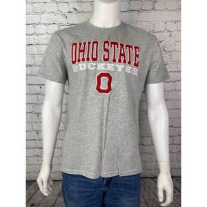 Mens OHIO State Buckeyes T-Shirt Grey Short Sleeve Authentic Apparel sz L
